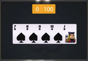 لها نوعان؛ الأول هو أن يمتلك اللاعب 5 بطاقات مُتسلسلة من نفس النوع